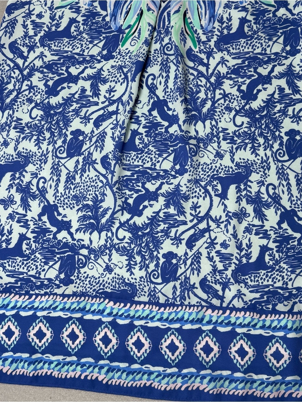 LILLY PULITZER Dress Evah Ready Set Gecko Shift XXS Blue Sleeveless V-Neck W900 - Picture 5 of 6